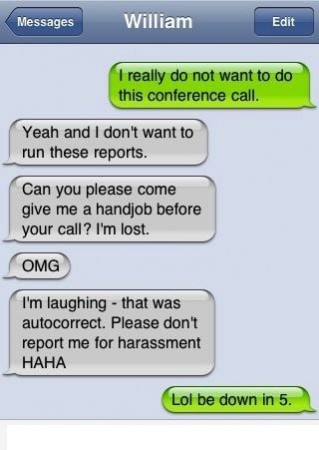handjob instead of conference funny text