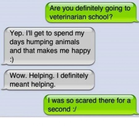 reason for vet school funny text